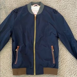 Zara Navy Bomber Jacket